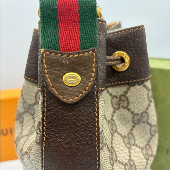 Gucci Leather Vintage Bucket bag Very good condition Brown, Leather - Picture 6 of 15